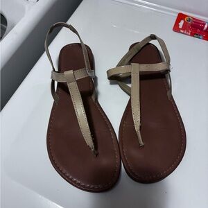 SO Tan and Brown Women's Sandals